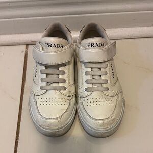 Prada Kids Cream Sneakers